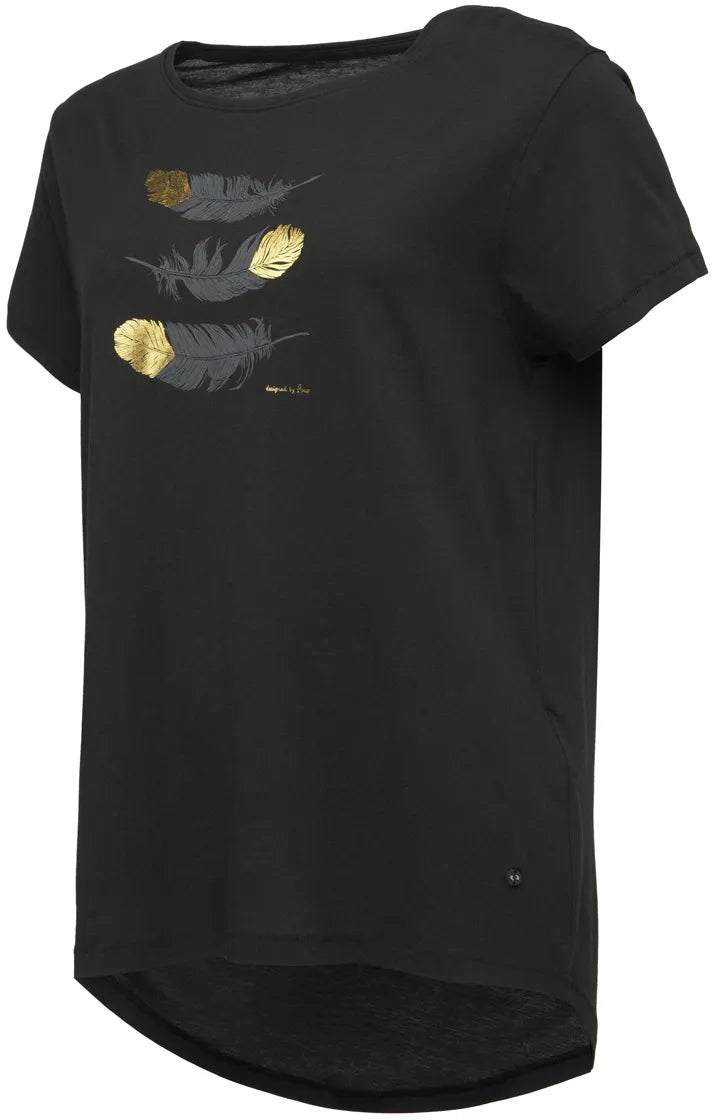 Senhoras T -Shirt Loap Asika Black M - Respirável e confortável