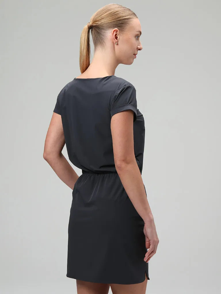 Rochie pentru femei albastre închise de culoare albastru închis - elegantă și confortabilă