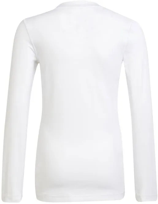 Adidas Jr TechFit T-Léine Teirmeach Leanaí Bán 140