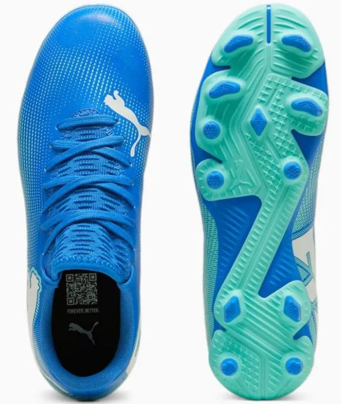 Buataisí Peile na bPáistí Puma Jr Todhchaí 7 Seinn FG/Ag Boot Peile Solas Gorm 38