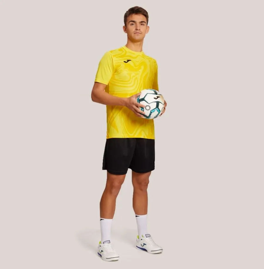 Sports T-shirt Joma Lion II Yellow, XS