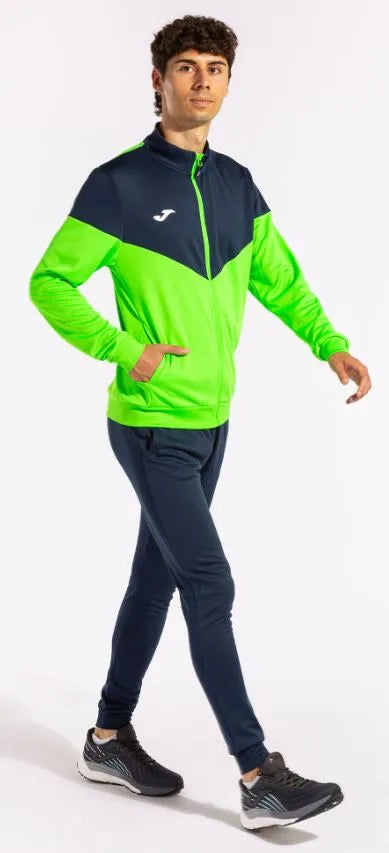 Sports Set Joma Oxford Tracksuit Fluor Green Navy, XS