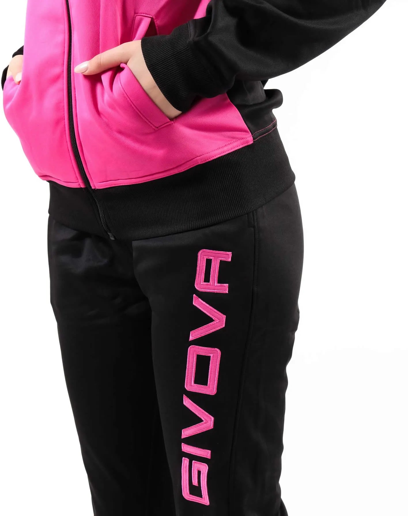Sports Set Givova Kuba Fuchsia-Black 3xs