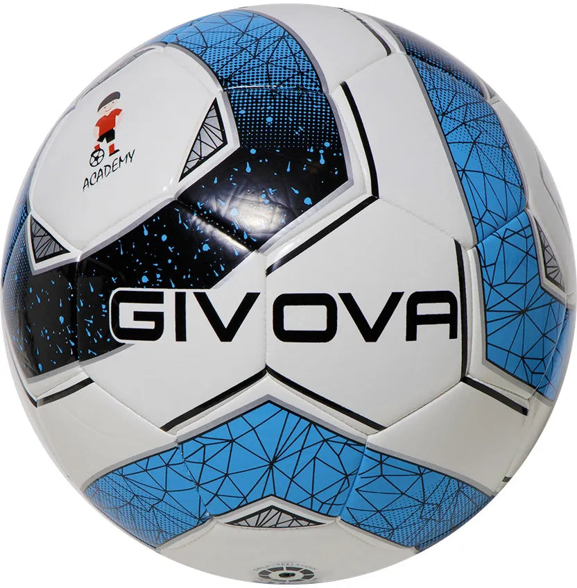 Soccer Ball Givova Ball Academy School Black-Sky Blue 3