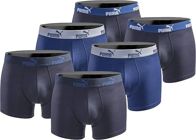 Boxers puma mens boxershorts 6-pack true blue blue s