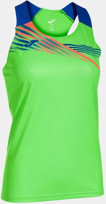 Ladies Joma Elite x Tanktop Fluor Green -royal L - Sportowy i oddychający