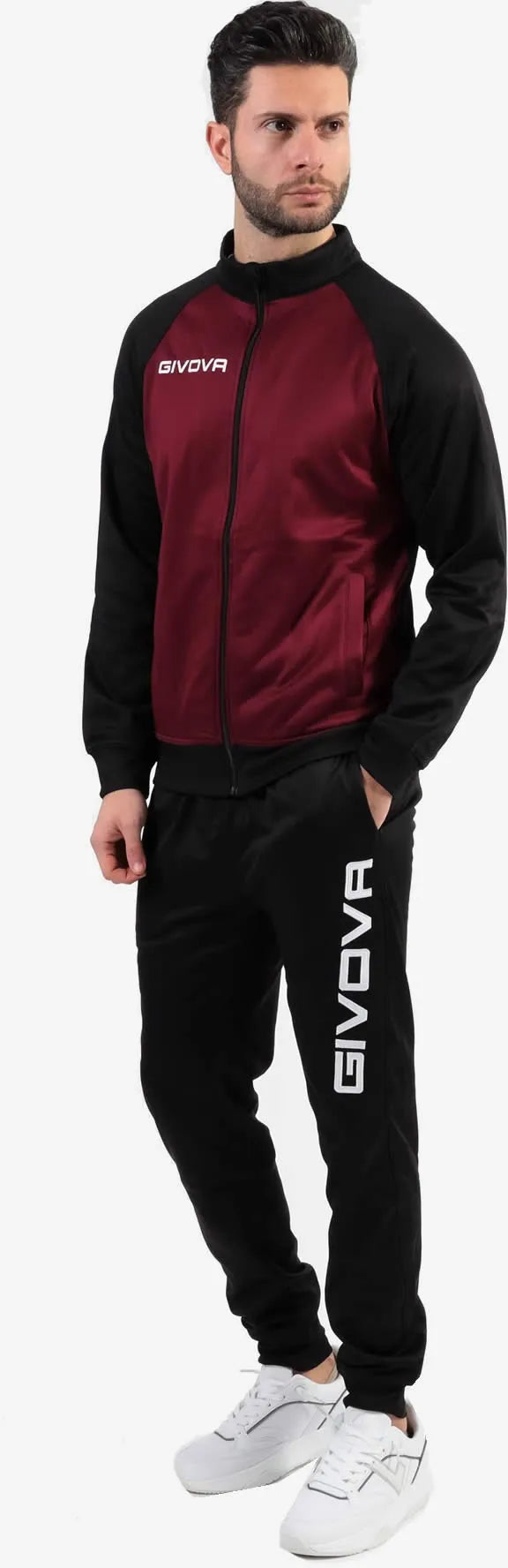 Sports Set Givova Cuba Burgundy-Black XL