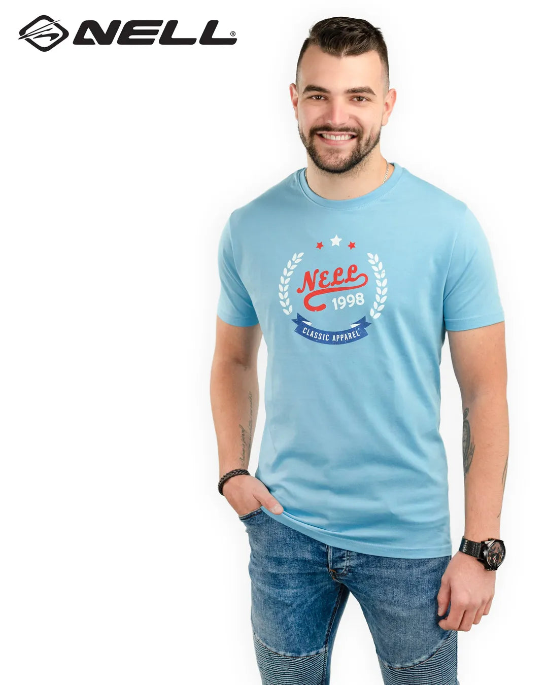 T-shirt masculin Nell Alvar Sky Blue, S