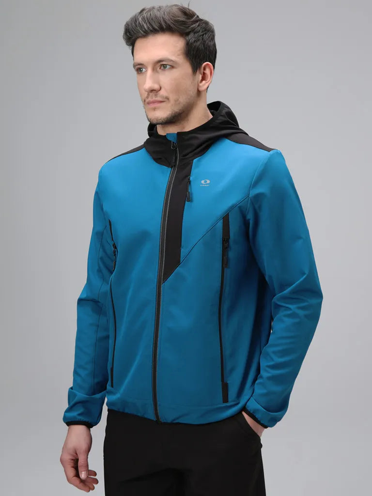 Mænds softshell jakke loaf ursun blu -blk m - vindtæt og åndbar