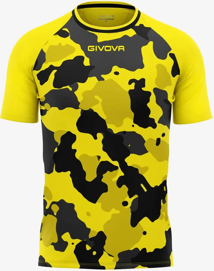 T-shirt maschile Givova Army giallo-nero L