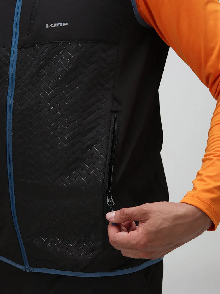 Mænds vest loap urkel sort, s