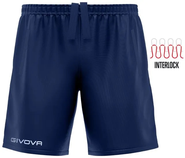 Sports shorts givova pocket blue l