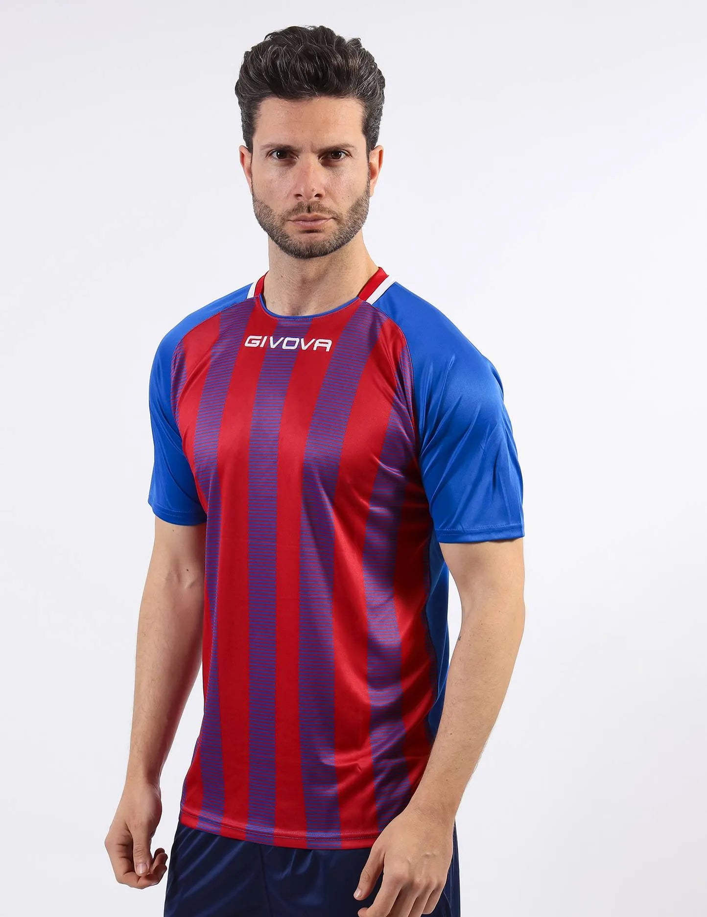 Sportovní tričko Givova Rugby Royal-Red L