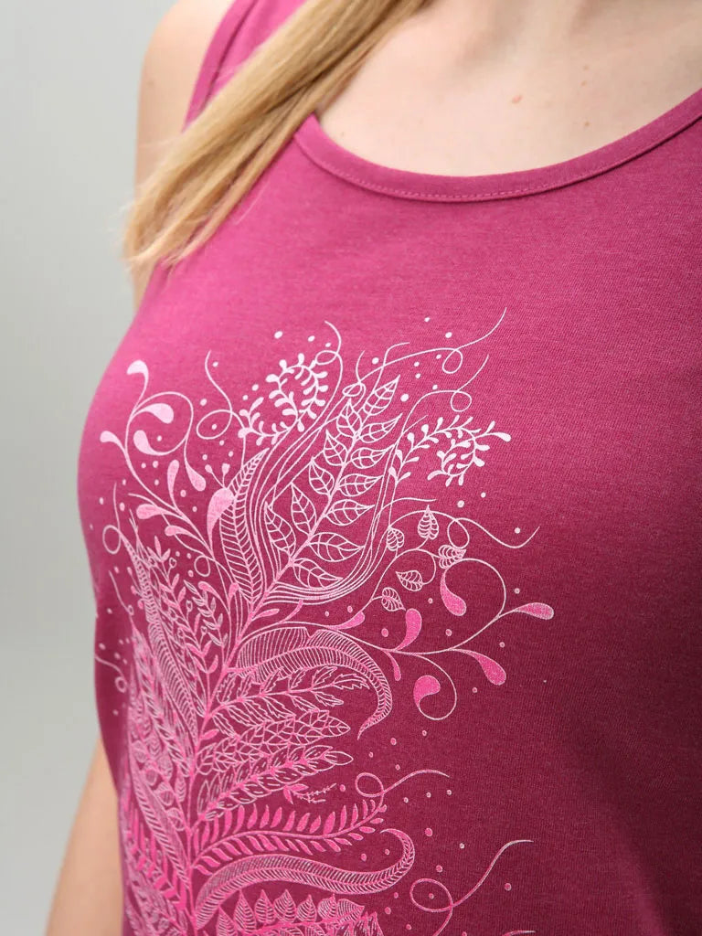 Dames Tanktop Loap auli Pink Roze xl