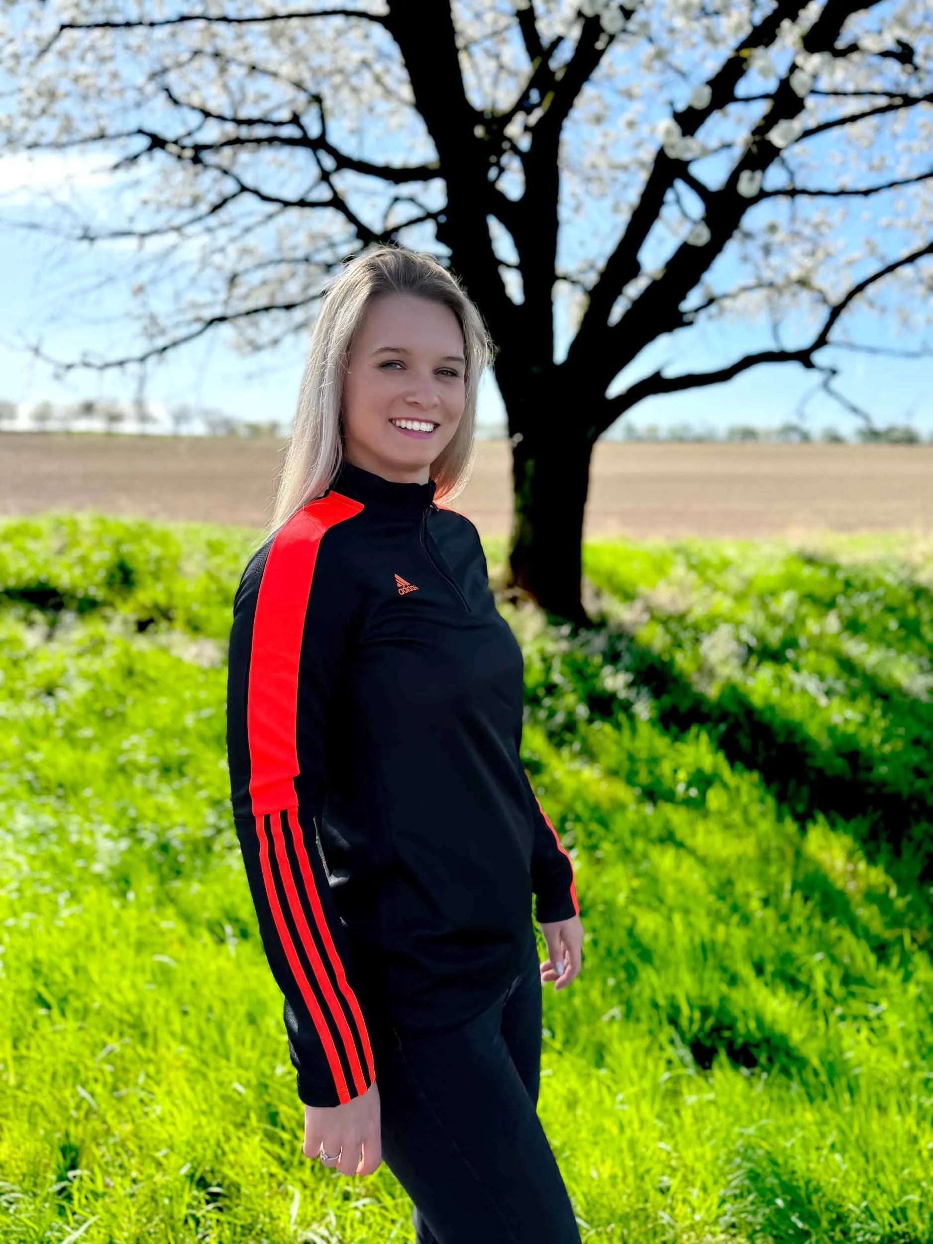 Adidas tiro ls pulóver fekete/piros 2xl - sportos és lélegző