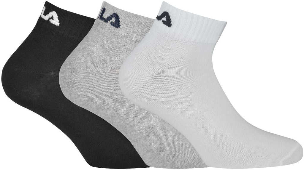 Fila Quarter Socks 3-Pack Wht-Gray-Blk 43-46