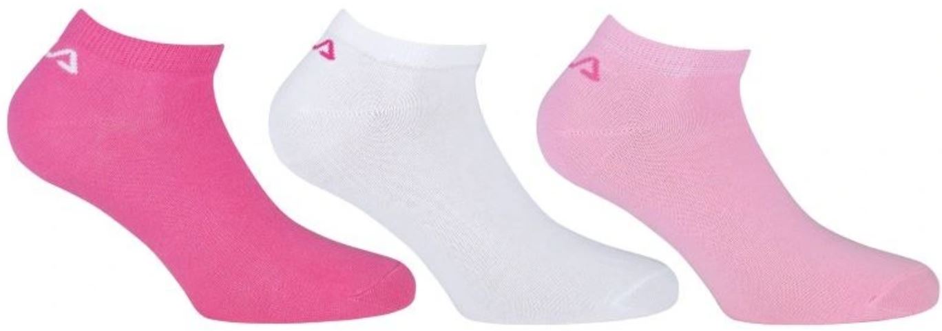 Fila Sneaker 3-Pack Socks Wht-Pnk-Dpnk 39-42