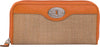 Women's Wallet Fossil Wmns Leather Wallet Key-Per Zip Clutch Canvas,