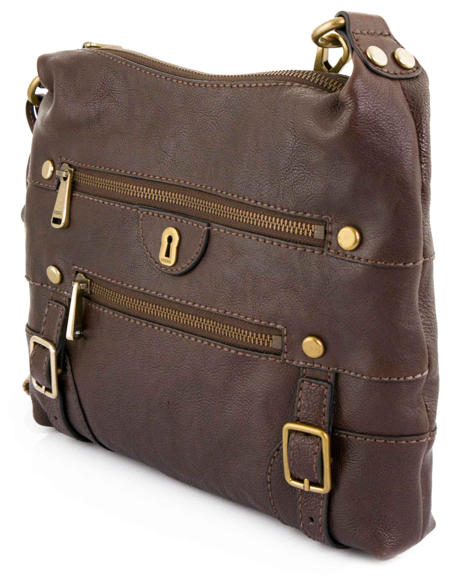 Skamielina Emilia skórzana torba na ramię z górnym zamkiem błyskawicznym