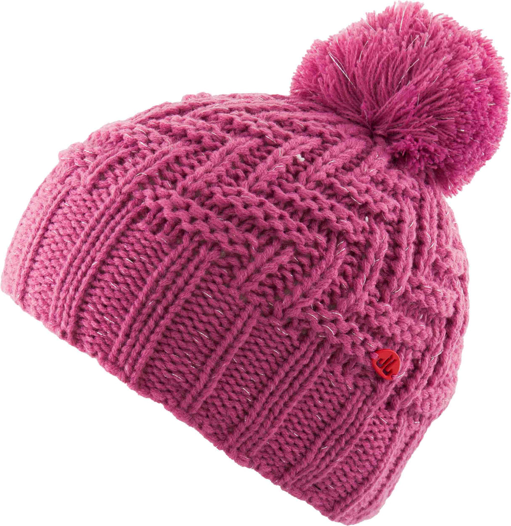 Children's Winter Hat Jail Jam Zigzag Pon Hat Junior Pink 3-6 Years