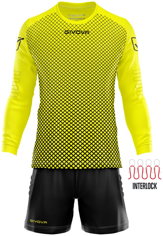 Goalkeeper Set Givova Manchester Fluo Yellow 3Xs