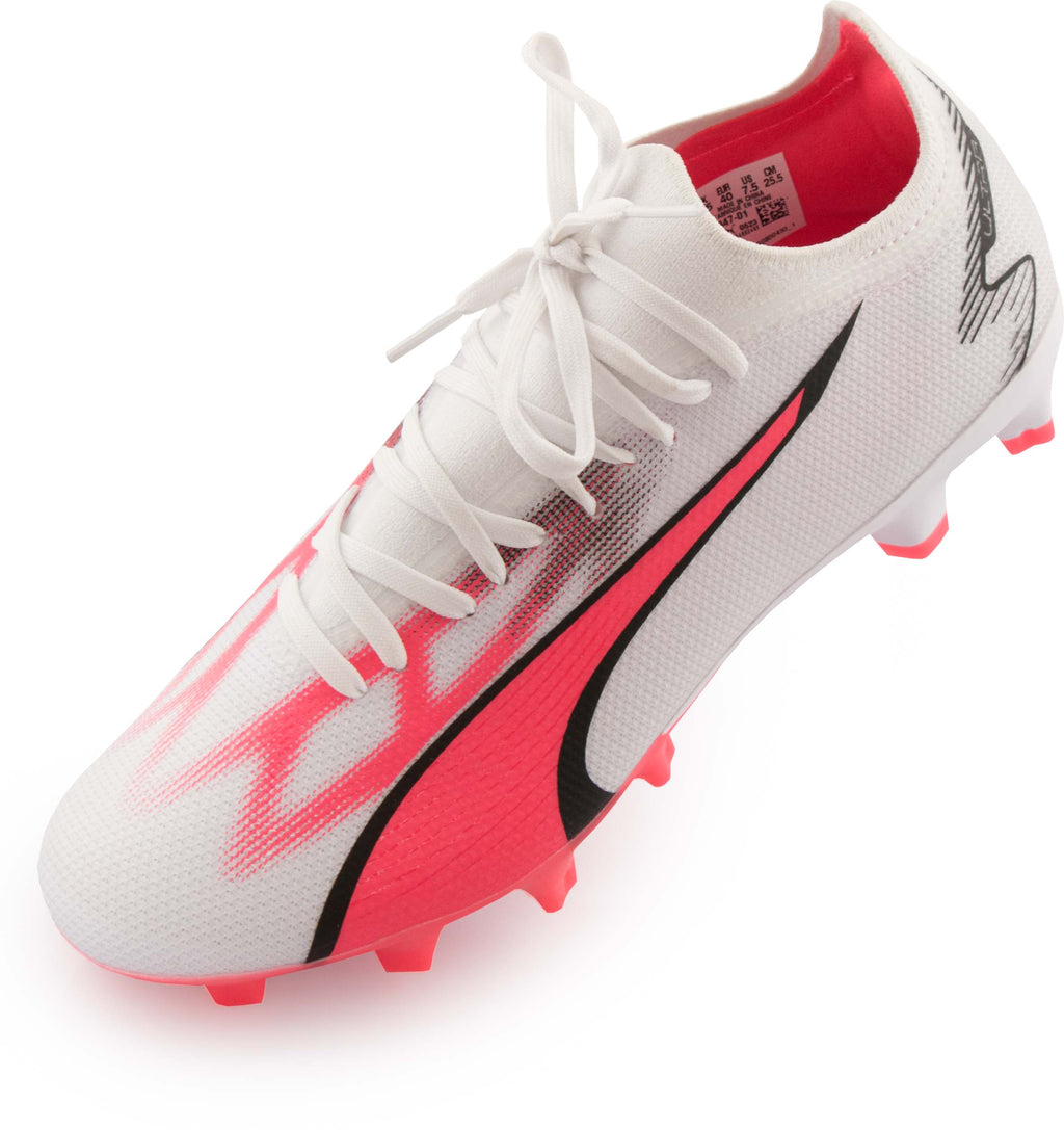 Puma Ultra Match Fg-Ag White-Black-Fire Orchid 45 football boots