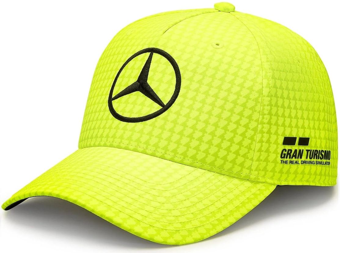 Neon Yellow Mercedes F1 Unisex Cap - Lewis Hamilton Collection
