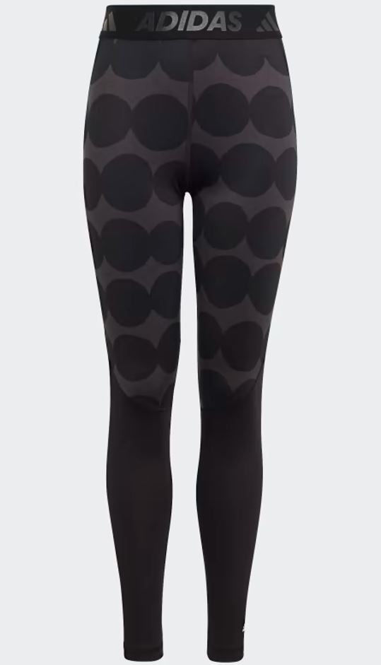 Girls Leggings Adidas Marimekko Techfit Tight Carbon-Black 140