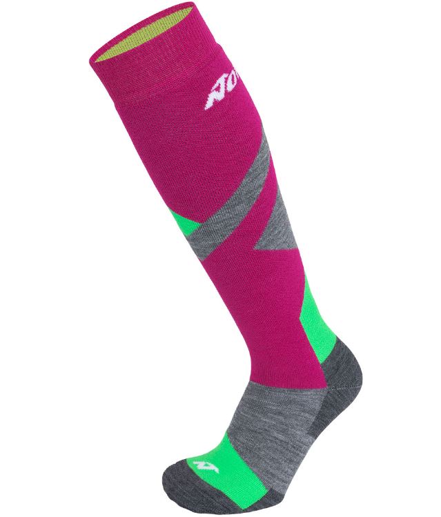 Nordica Ski Socks Fuxia-Neon Green-Grey 27-30