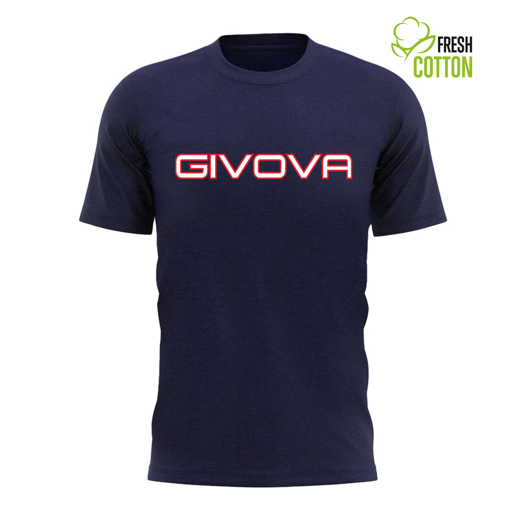 Cotton T-shirt Givova Spot Navy Blue, Xs