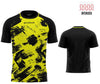 Sports T-shirt Givova Art Interlock Fluo Yell-Black, Xs