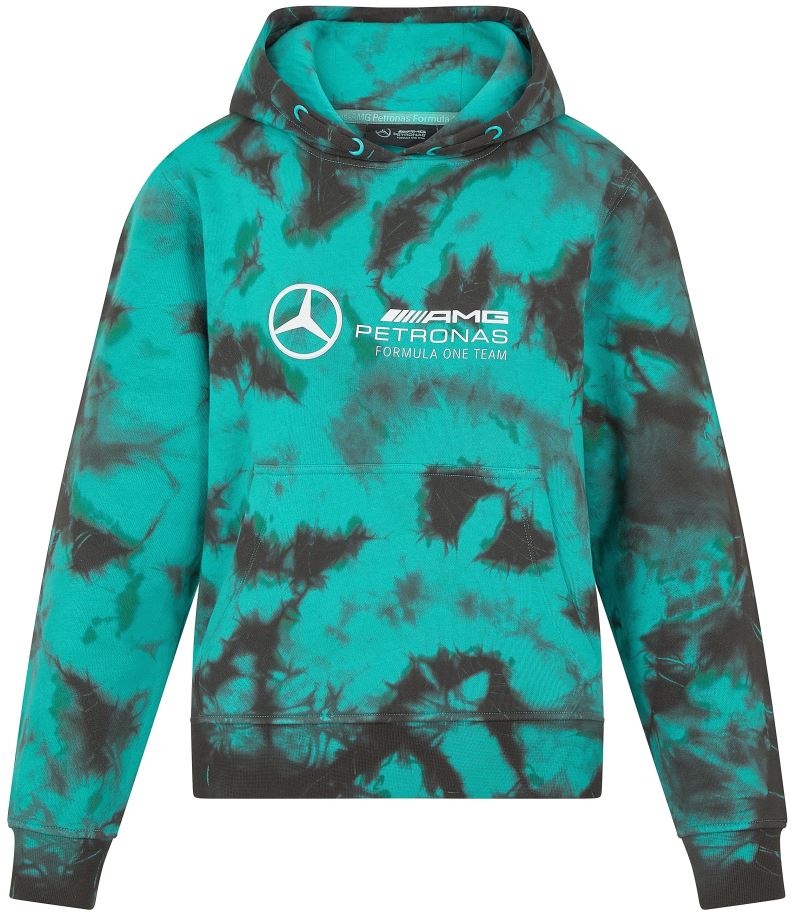 Dames Mercedes Wmns Mapf1 Fw Tie Dye Hoodie Multicolor groen XL
