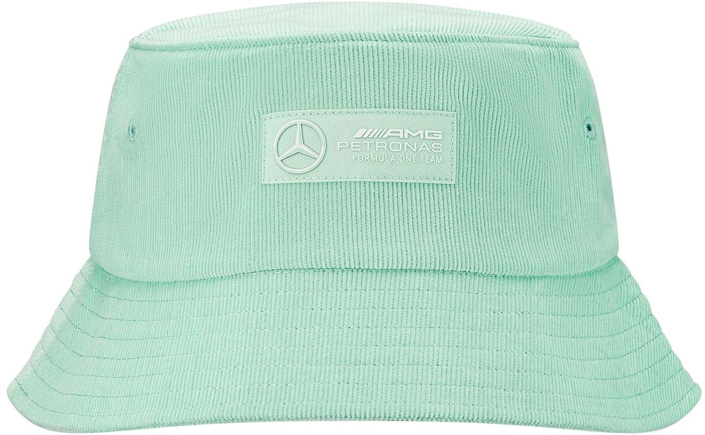 Mercedes Unisex Mapf1 Fw Retro Cord Bucket Hat Mint Green