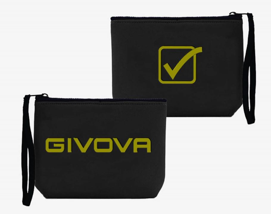 Hand Bag Givova Pochette Neoprene Black-Gold,