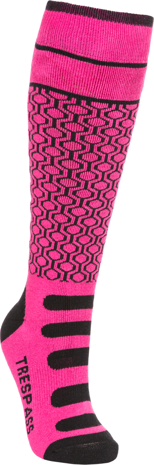 Trespass Concave - kids unisex ski socks (2 pair pack)