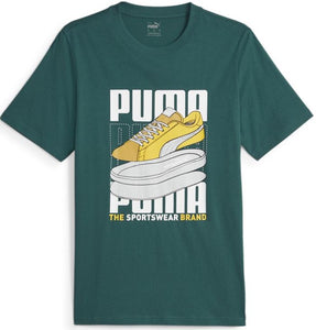 Men's T-shirt Puma Graphic Sneaker Green Xl