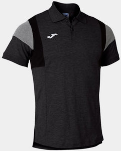 Sports T-shirt Joma Sleeve Polo Melange Gray M