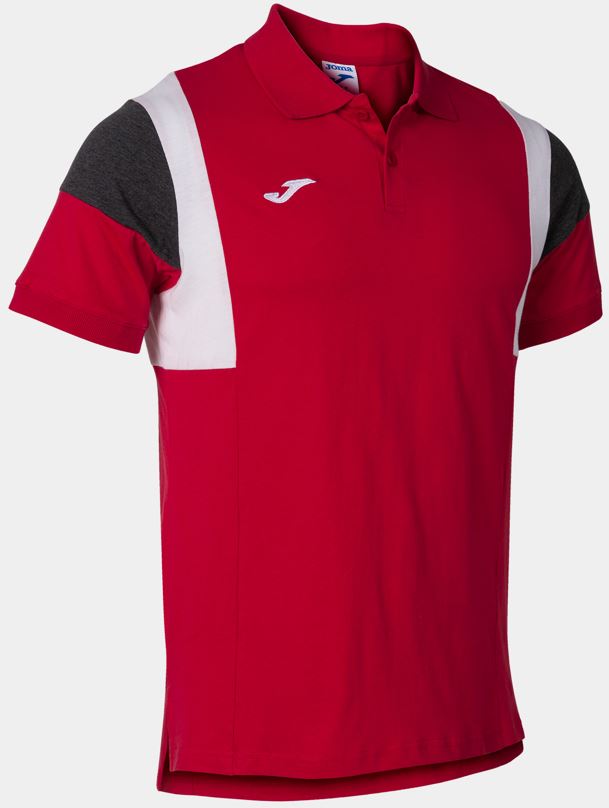 Sports T-shirt Joma Sleeve Polo Red M