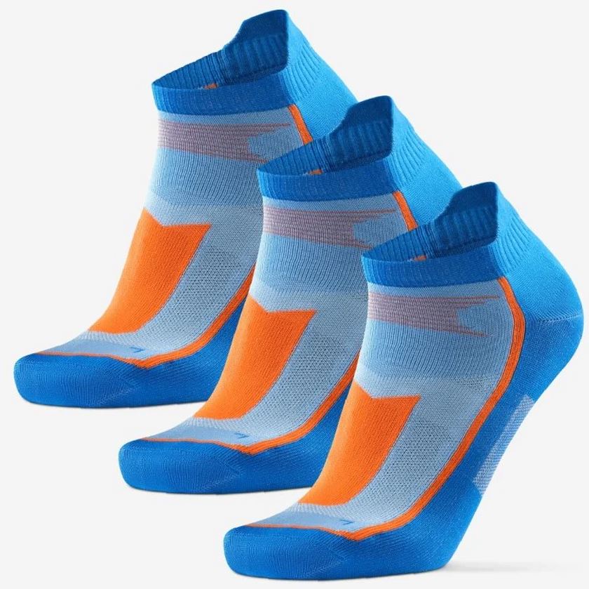 Danish Endurance Low-Cut Pro Running Socks 3-Pack Blue-Orange 35-38