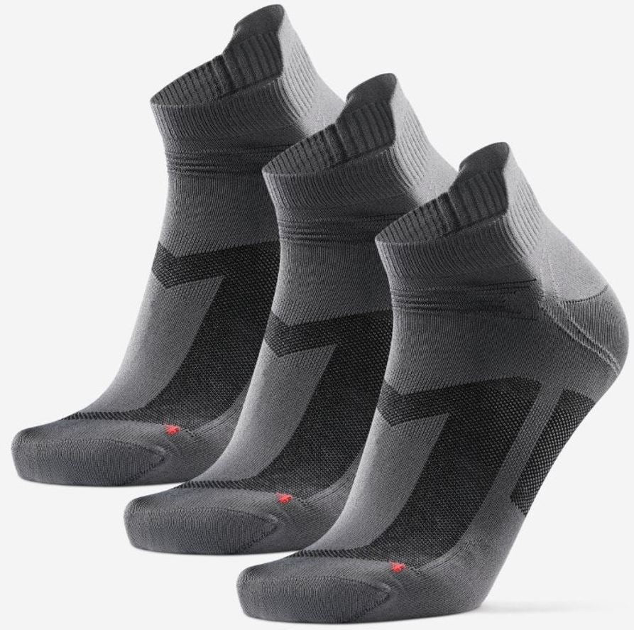 Danish Endurance Low-Cut Pro Running Socks 3-Pack Gray 43-47