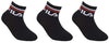 Fila Quarter 3-Pack Kids Socks Black, 31-34