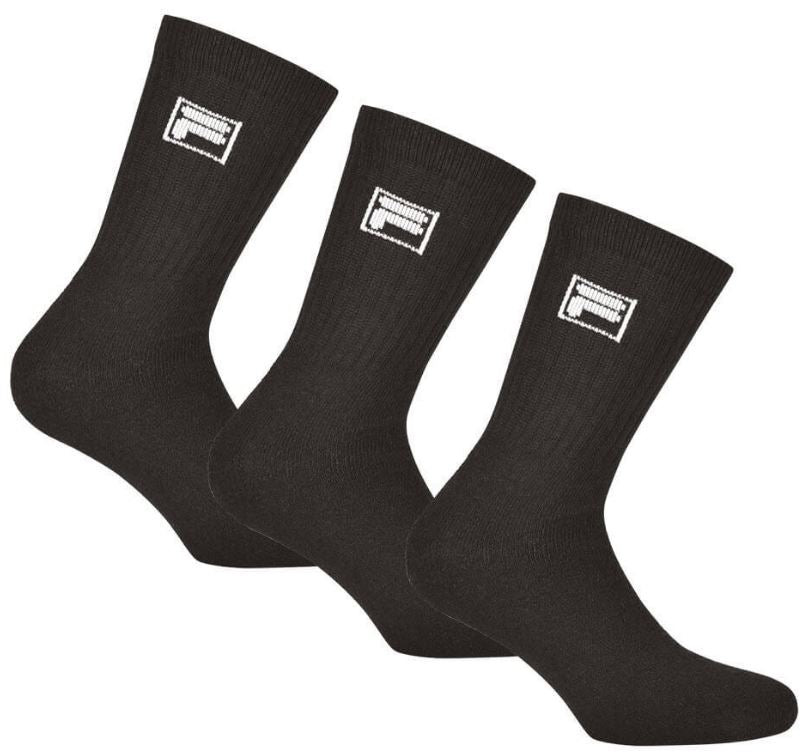 Fila Crew Tennis 3-Pack Socks Unisex Black, 35-38