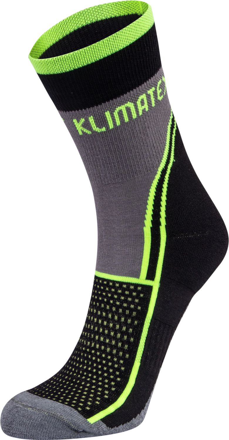 Sports Socks Klimatex Korbin Black-Yellow Neon 45-47