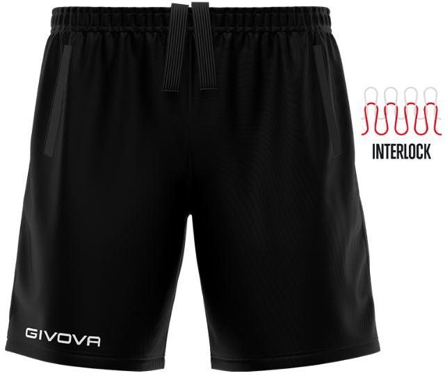 Sports Shorts Givova Pocket Black, Xs