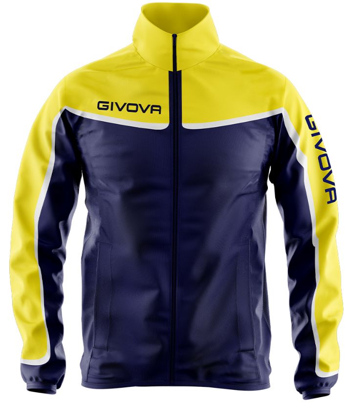 Sports jacket Givova Asia Unisex Blue-Yellow, Xs