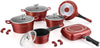 Royalty Line Burgundy 15-Piece Pot Set,