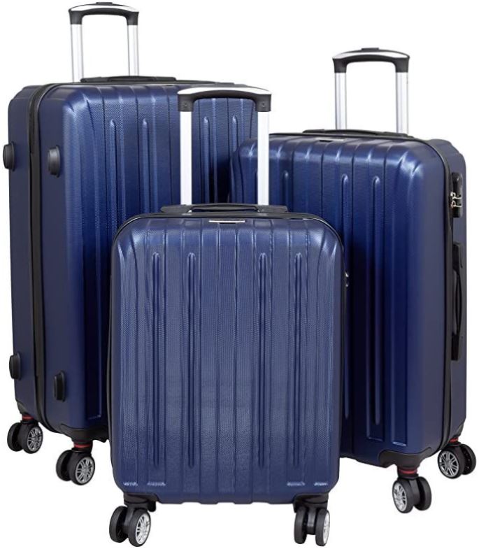 Set of Travel Suitcases Art-Land Travel Luggage Blue,