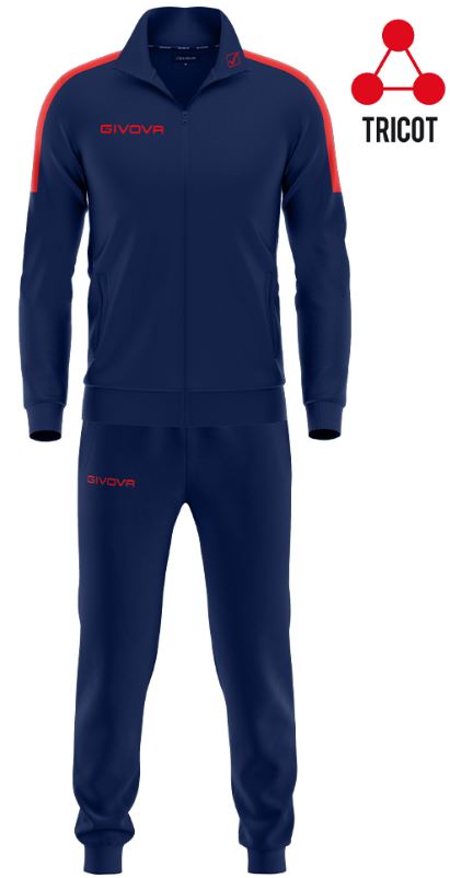 Set Giva Tuta Revolution Blue-Red 2Xl