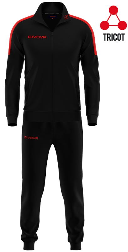 Giva Tuta Revolution Black-Red Xl Set