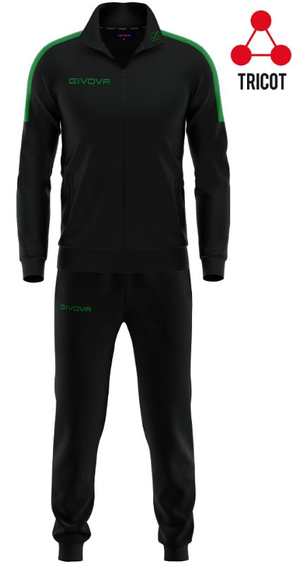 Givova Tuta Revolution Black-Green M Set